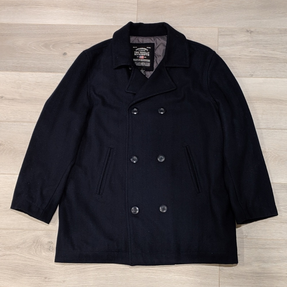 Steve & Barry's Wooly Mammoth Navy Blue Peacoat L